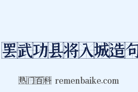 罢武功县将入城造句是什么意思的图片